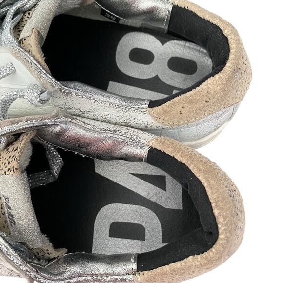 P448 John Sneaker Iridescent White Low Top Sneaker size 38 size 8 - Picture 8 of 11